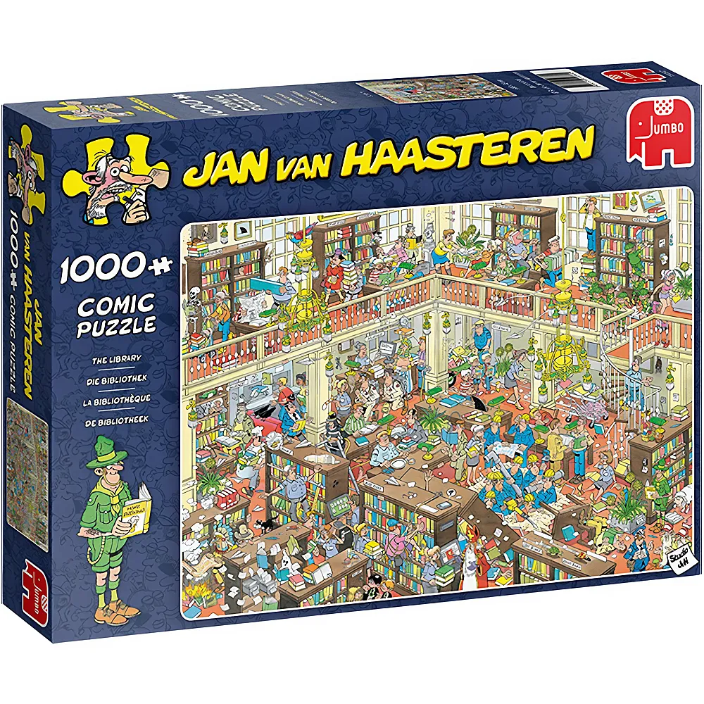 Jumbo Puzzle Jan van Haasteren Die Bibliothek 1000Teile
