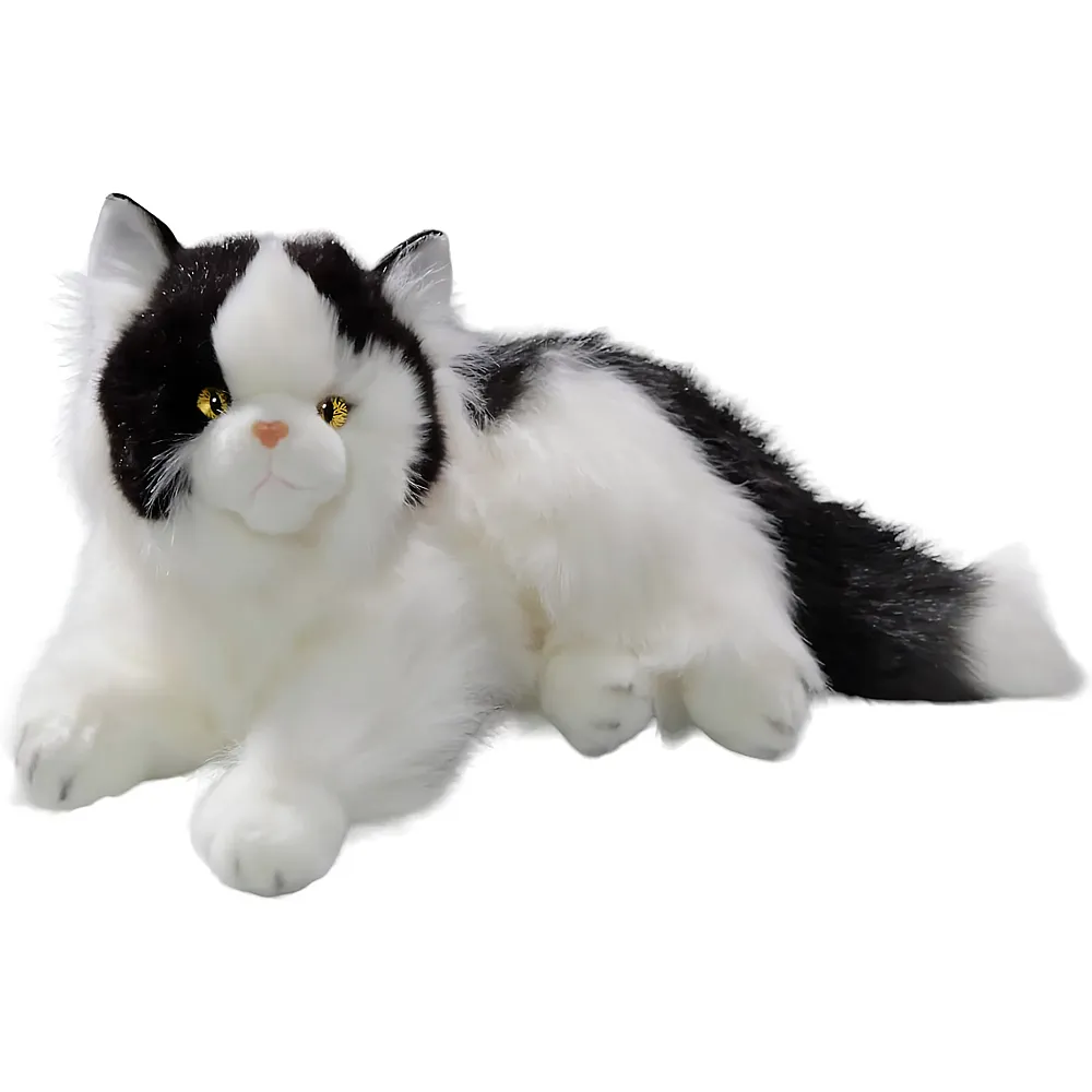 Carl Dick Perserkatze Weiss-Schwarz - 30 cm