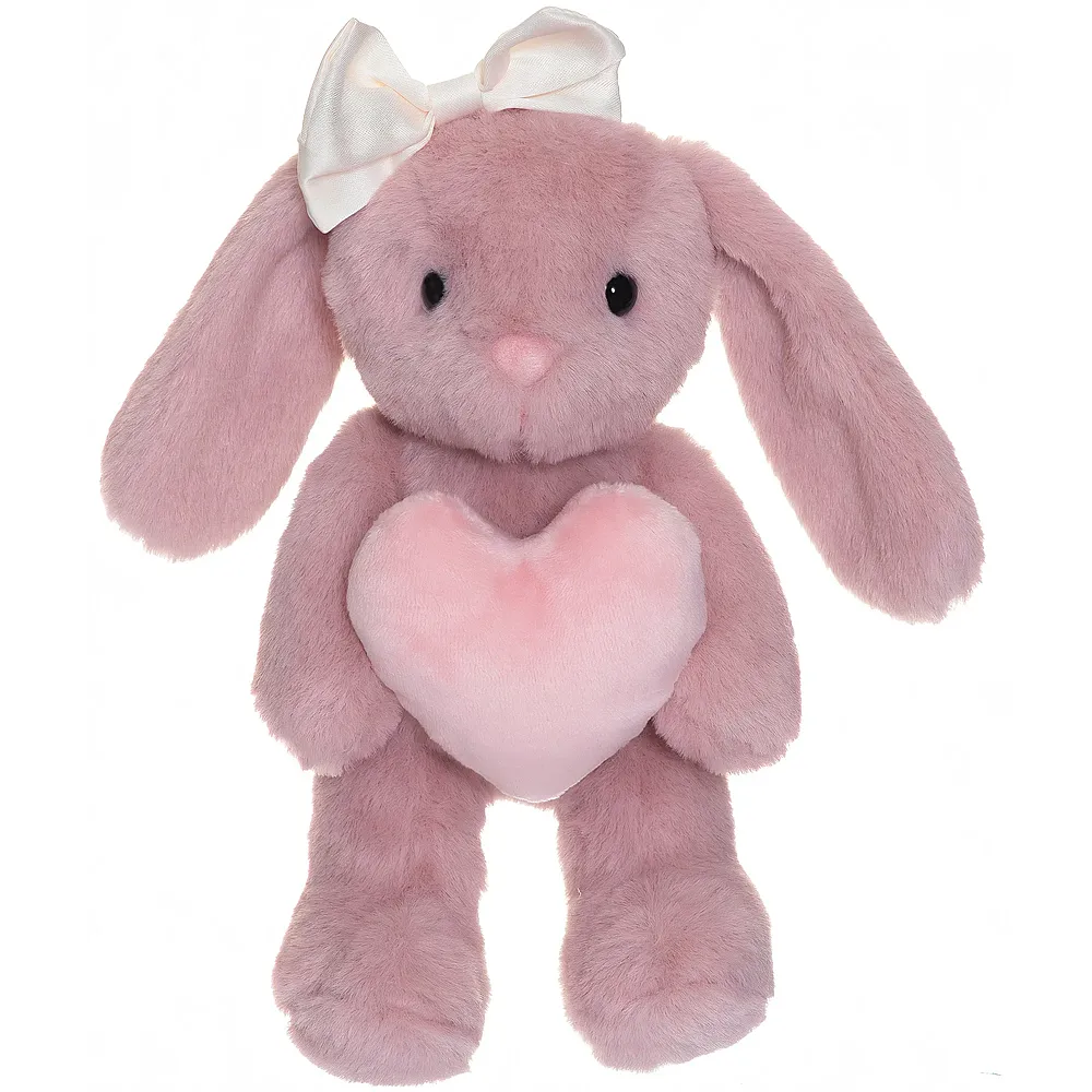 meinspielzeug - Teddykompaniet Hase Tyra mit Herz und Masche Altrosa 20cm | Hasen Pl�sch