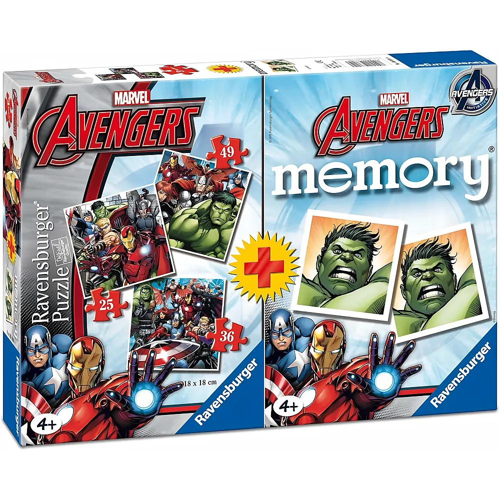Ravensburger Avengers 3 Puzzles + Memory