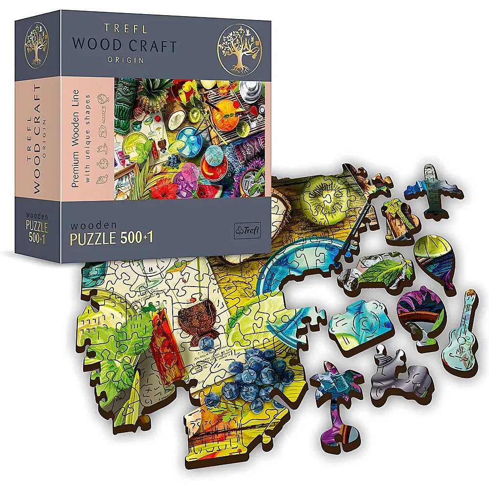 Trefl Bunte Cocktails Holzpuzzle