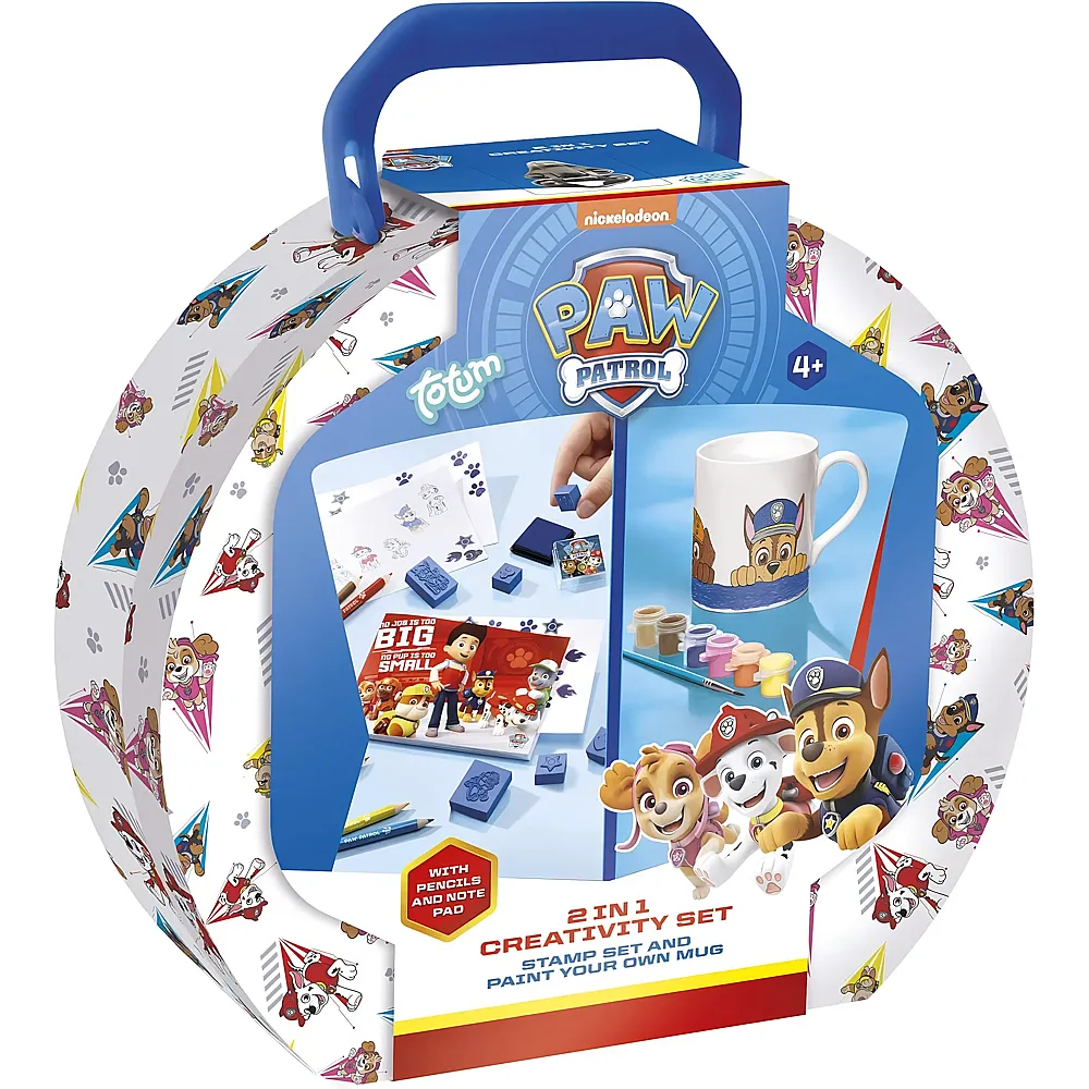 Totum Paw Patrol 2in1 Geschenkbox Tasse & Stempel-Set - Bastelsets