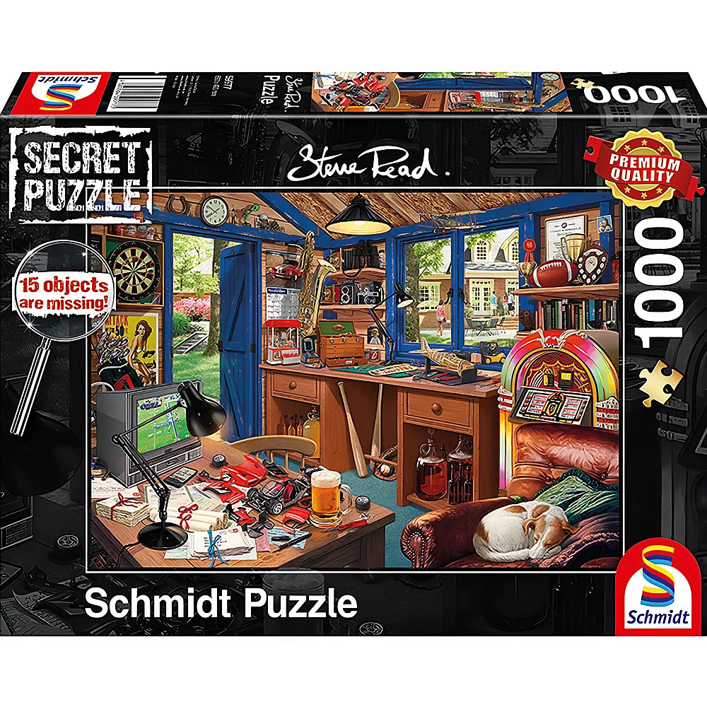 Schmidt Puzzle Steve Read Secret Vaters Werkstatt 1000Teile