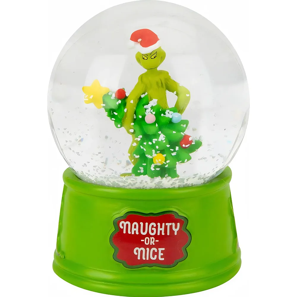 Sombo Grinch Schneekugel 10cm gr�n Naughty or Nice