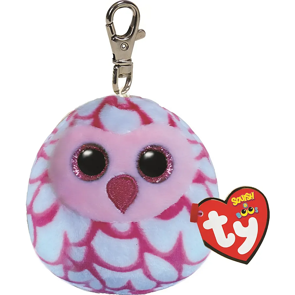 Ty Beanie Clips Schl�sselanh�nger Pinky die Eule - 10 cm - Accessoires