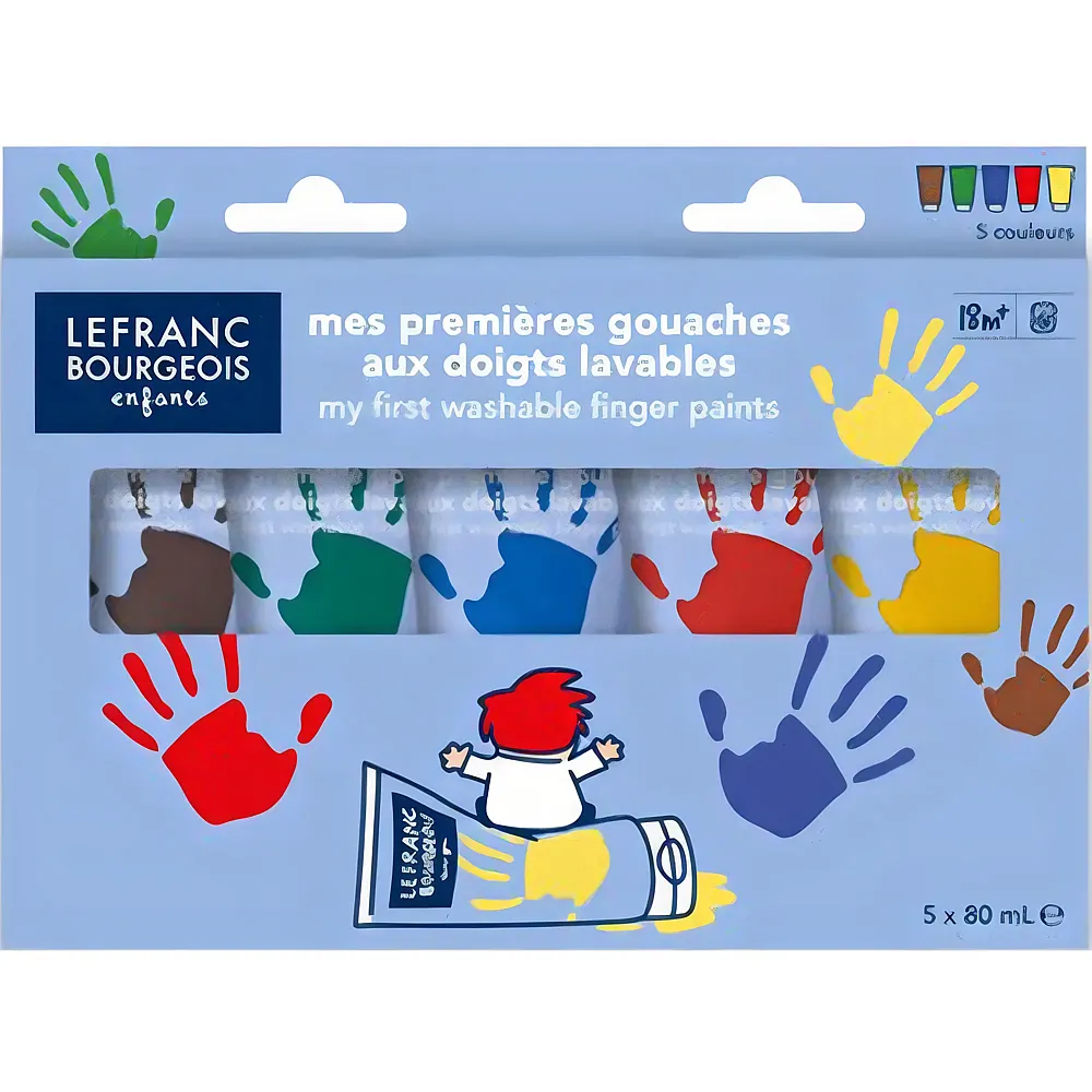 Lefranc Bourgeois Lfb Kinder Fingerfarben Set Classic 5 X 80ml Tuben - Suche