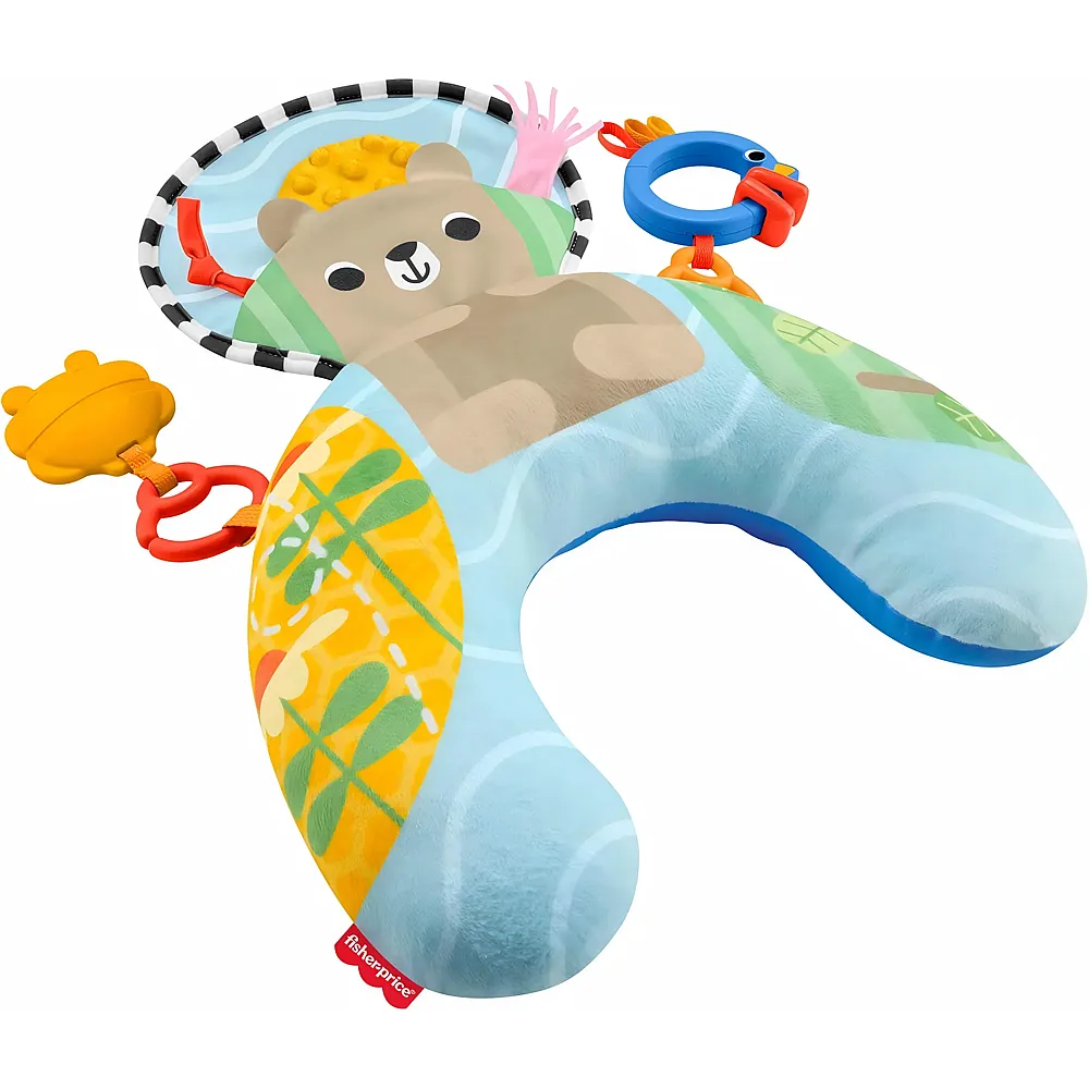 Fisher-Price Babyspielzeug Spielkissen f�r sensorische Abenteuer in Bauchlage, K�rperst�tze f�r Neugeborene mit Beissring und