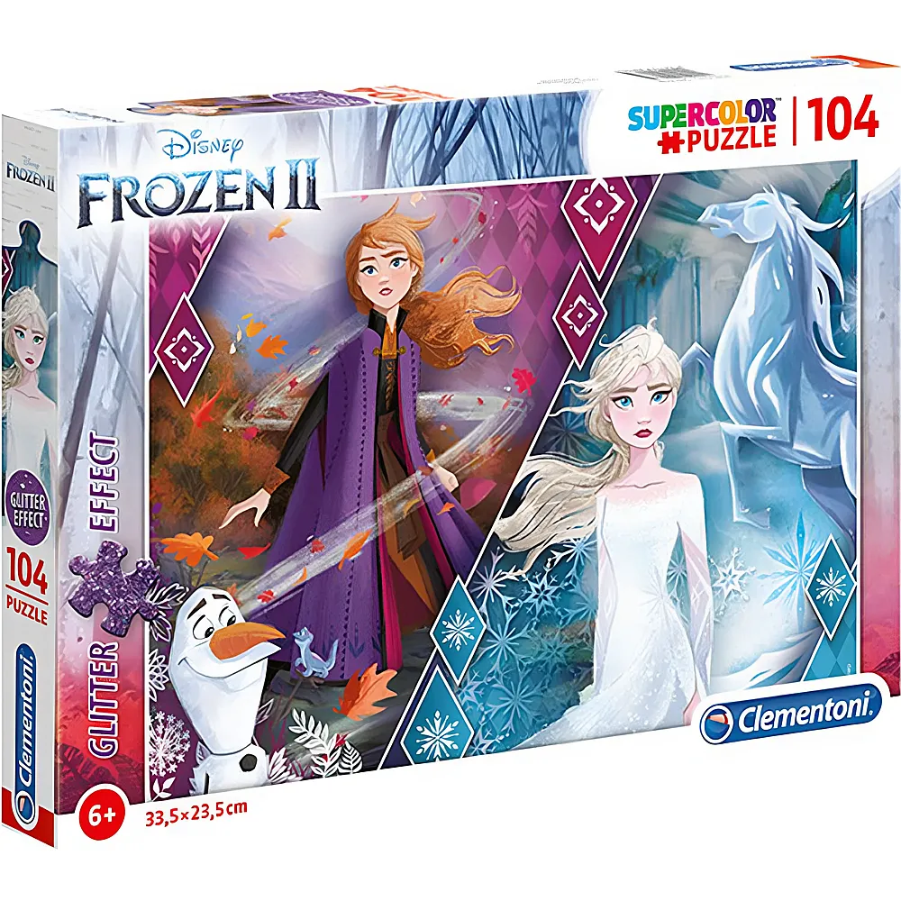 Clementoni Puzzle Supercolor Glitter Disney Frozen 2 104Teile