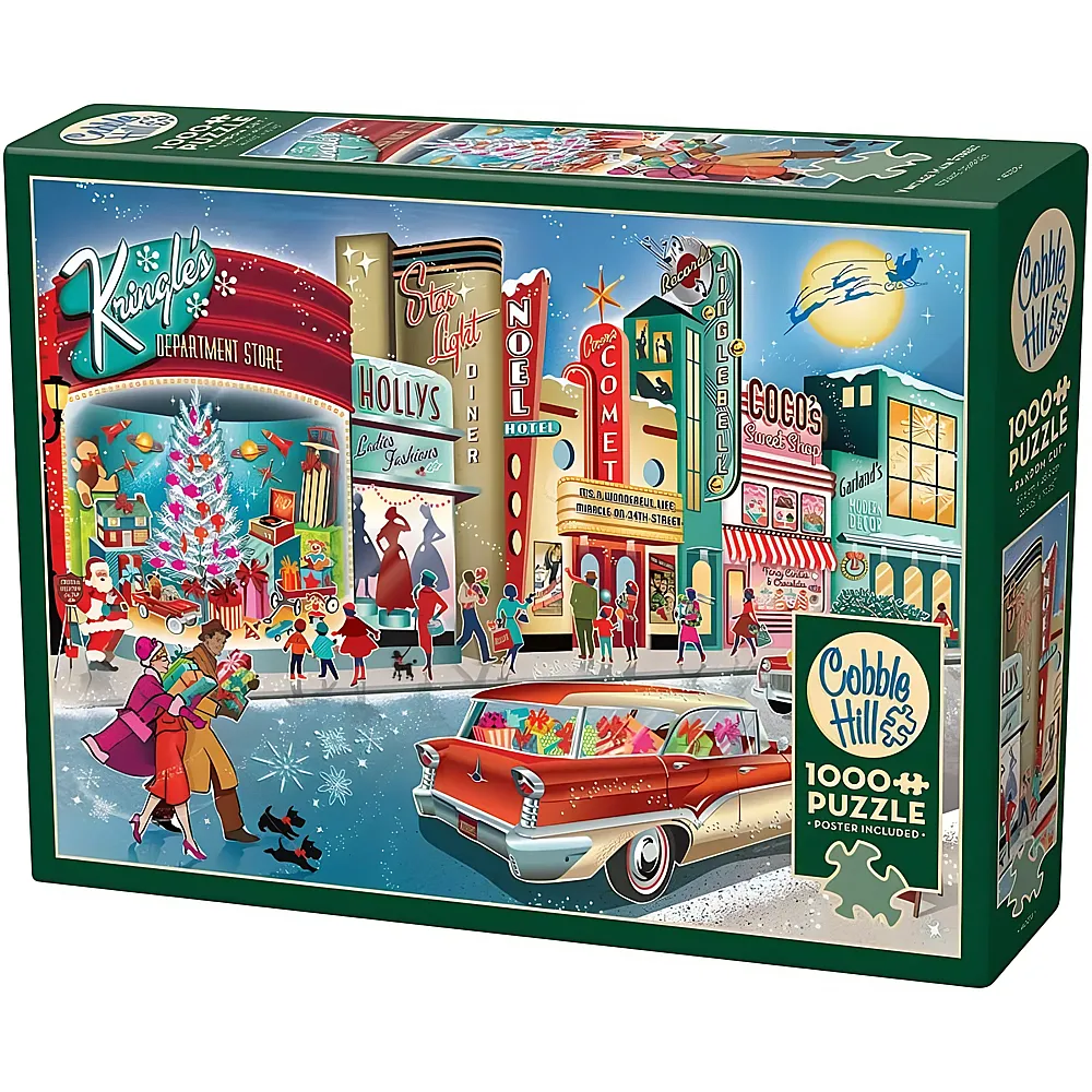 Cobble Hill Puzzle Vintage Weichnachts-Shopping 1000Teile