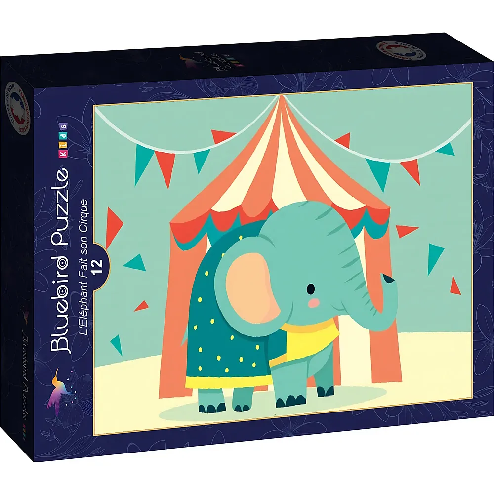 Bluebird Puzzle Der Elefant macht seinen Zirkus 12Teile