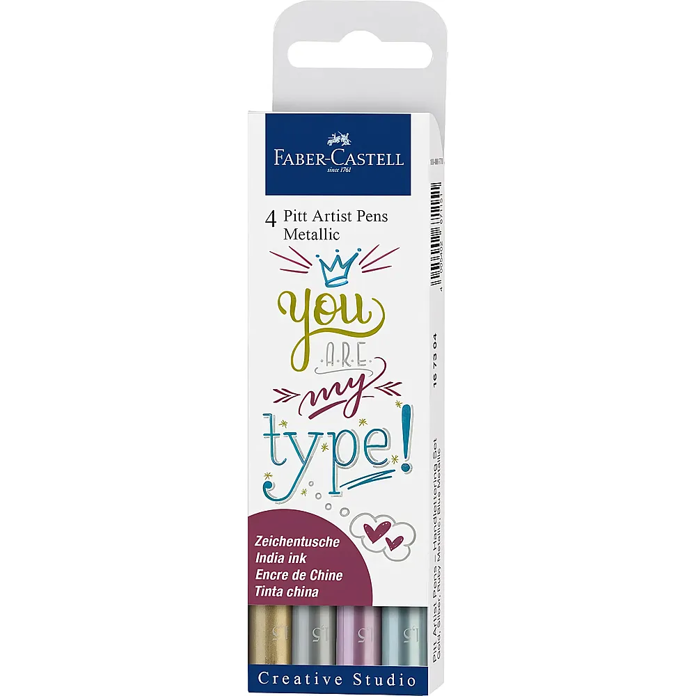 Faber-Castell Pitt Artist Pen Metallic 4Teile