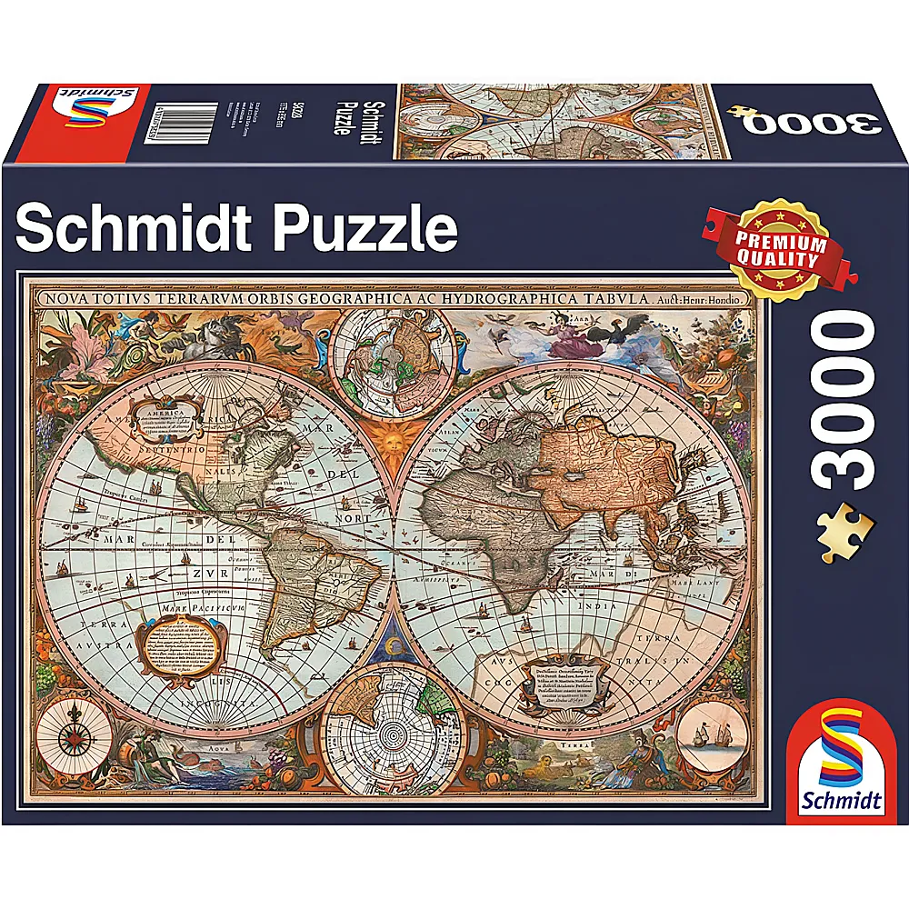 Schmidt Puzzle Antike Weltkarte 3000Teile