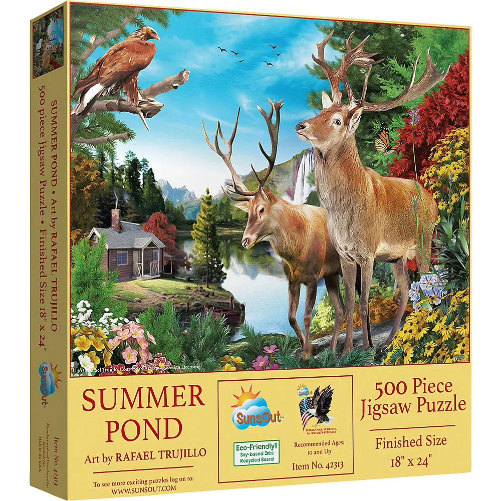 SunsOut Puzzle Rafael Trujillo Summer Pond - 500 Teile