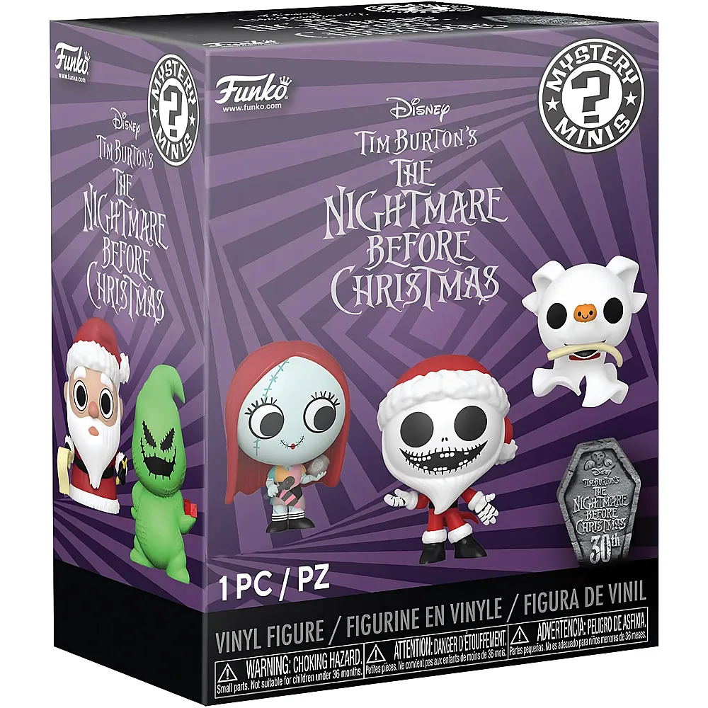 Funko Mystery Mini - Disney The Nightmare Before Christmas 30th - 1 of 12 to Collect - Styles Vary- Vinyl-Sammelfigur