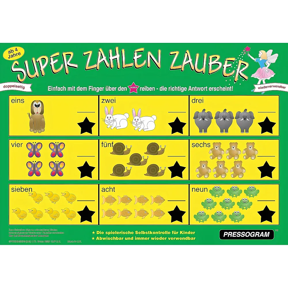 Hagemann Zaubertafel Mathematik - Bilder-Zauber  Rechen-Tafel mit Selbstkontrolle zum spielerischen Lernen von Zahlen im - Suche