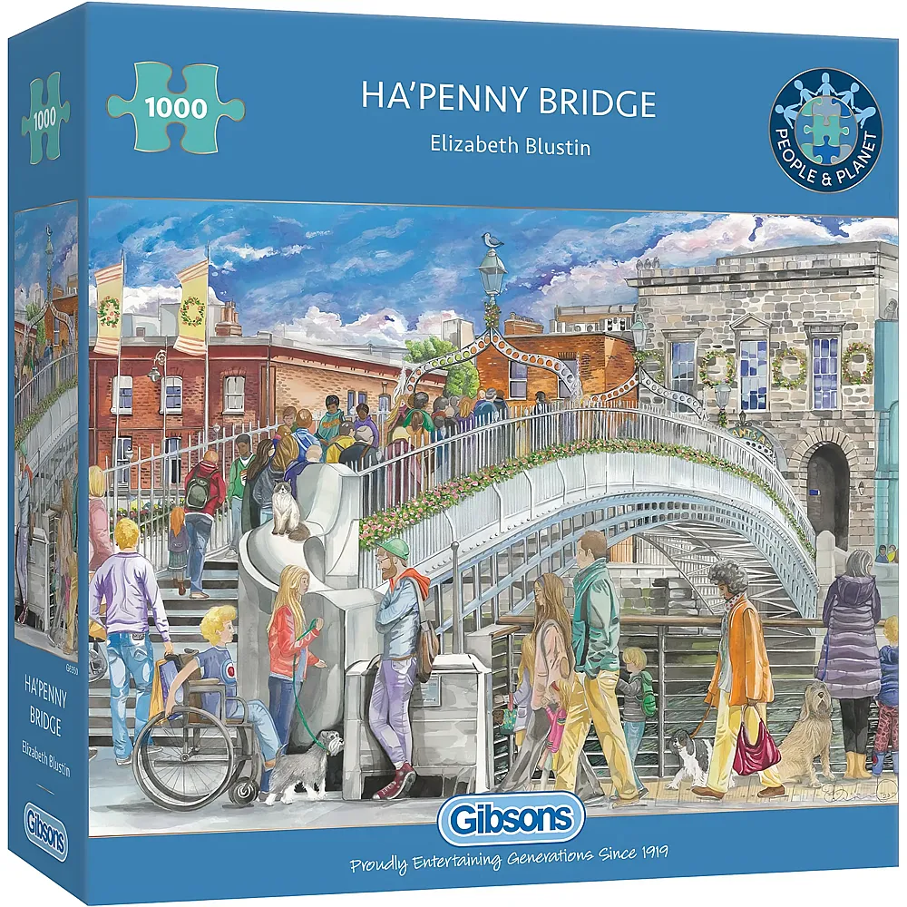 Gibsons Puzzle Elizabeth Blustin Ha'penny Bridge - 1000 Teile