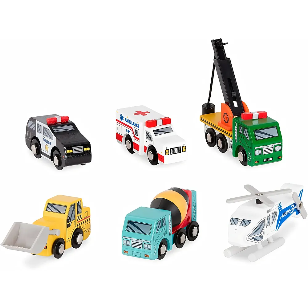 Battat Holzfahrzeuge Set 1 - 6 Teile