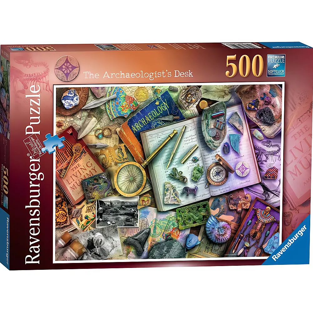 Ravensburger Puzzle Amiee Stewart, Schreibtisch des Arch�ologen 500Teile