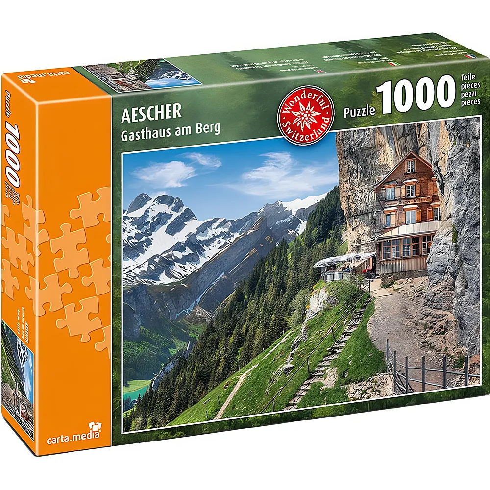 carta media Puzzle Aescher Gasthaus am Berg 1000Teile | Puzzle 1000 Teile
