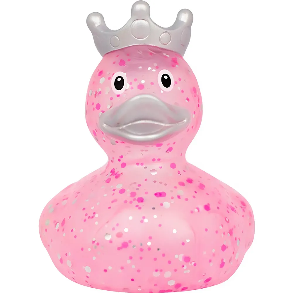 Lilalu Badeente Glitzer mit Krone Pink | Badespielzeug