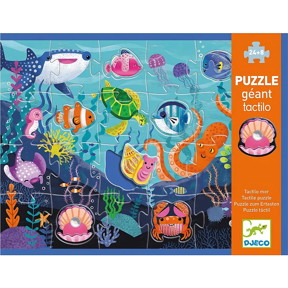Djeco Puzzle Tactilo Meer - 32 Teile