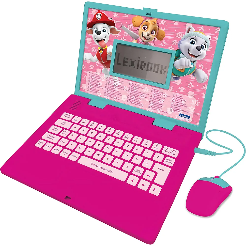 Lexibook Lern-Laptop Paw Patrol Rosa DE/EN