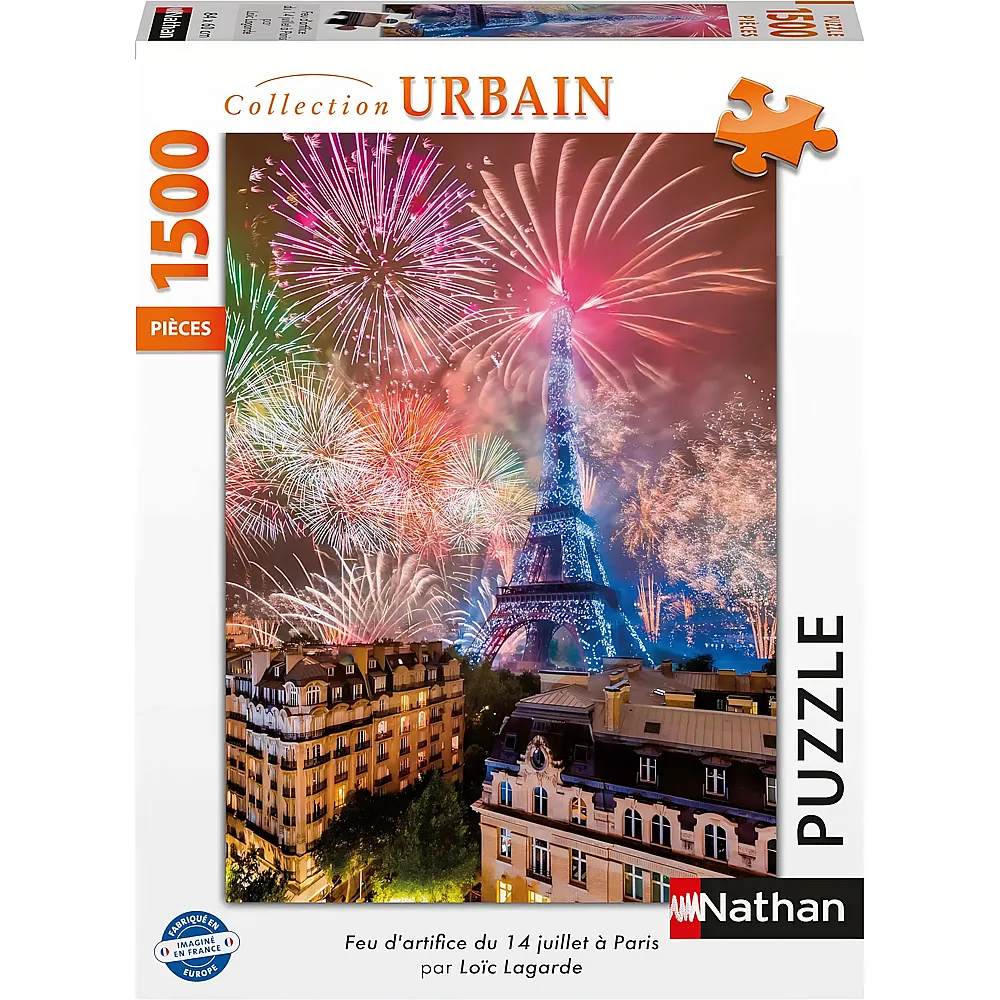 Nathan Puzzle Collection Urbain Feuerwerk Paris - 1500 Teile