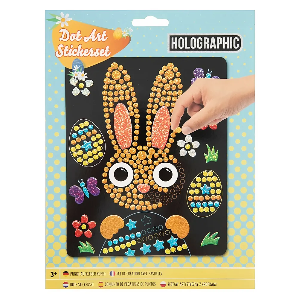 Grafix Holographic Punkt Aufkleber Kunst Osterhase