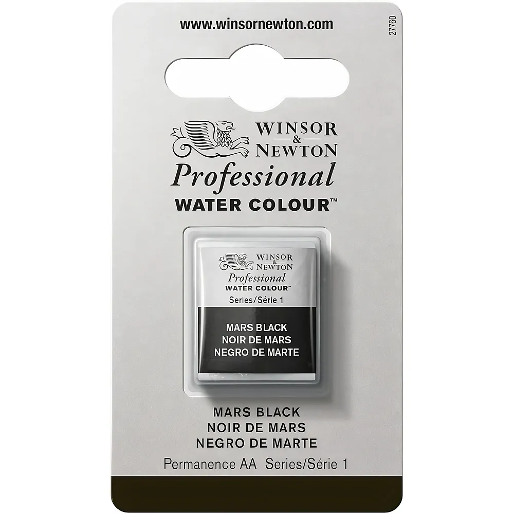 Winsor & Newton Professional Water Colour Aquarellfarbe Marsschwarz - 1/2 Napf | Farbe & Kreide