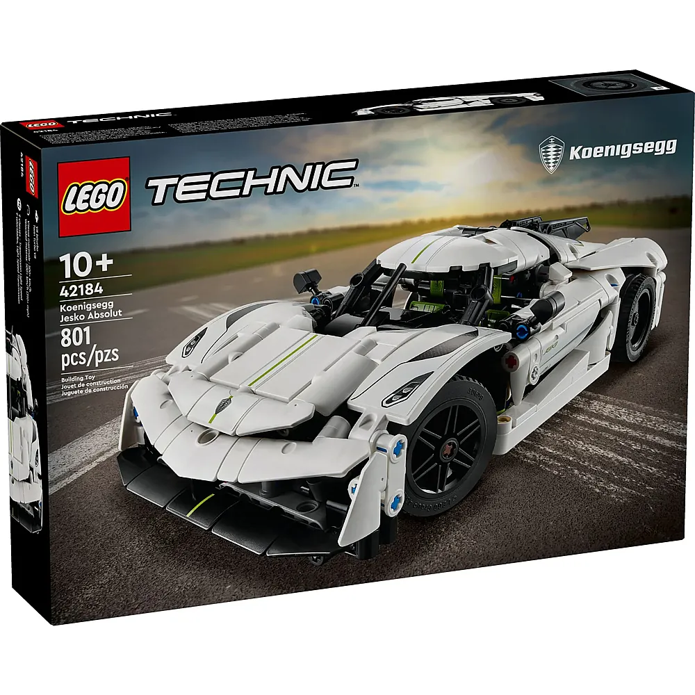 LEGO Technic Koenigsegg Jesko Absolut Supersportwagen in Weiss 42184