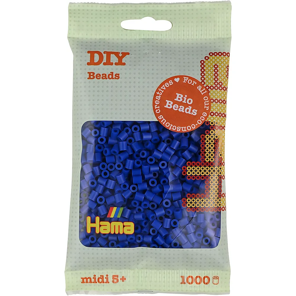 Hama Midi Bio B�gelperlen Blau - 1000 Teile