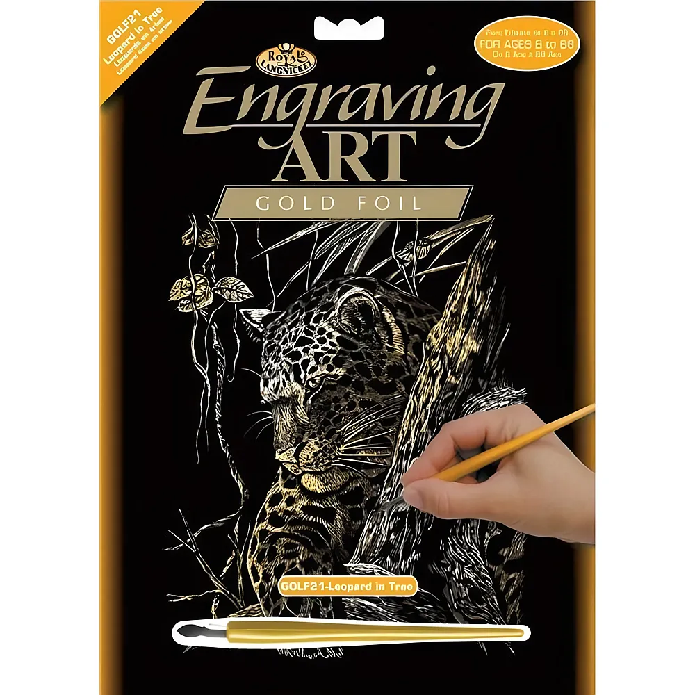Royal & Langnickel R&l Gravures D'art Std OR LE Leopard Dans L'arbre 21.3x29.5c - Suche