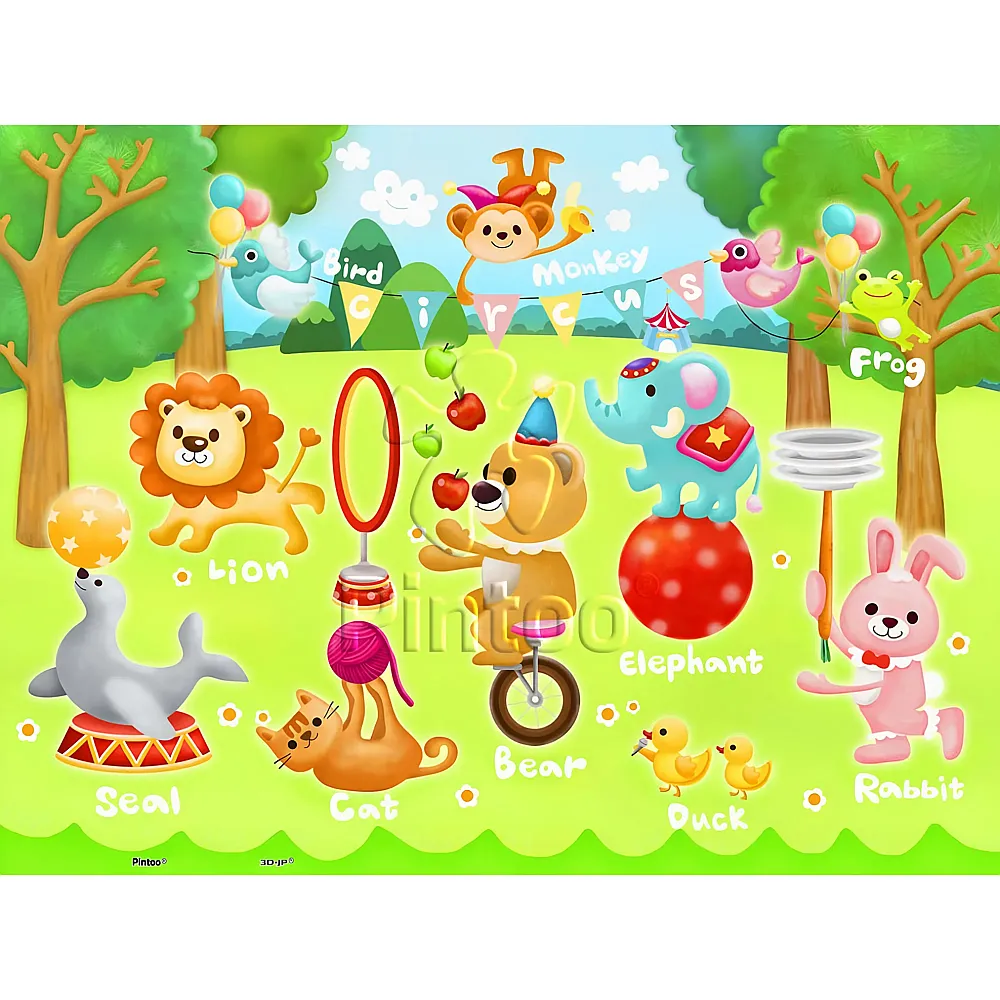Pintoo Puzzle Plastic Puzzle - Circus in the Forest 48Teile - Suche