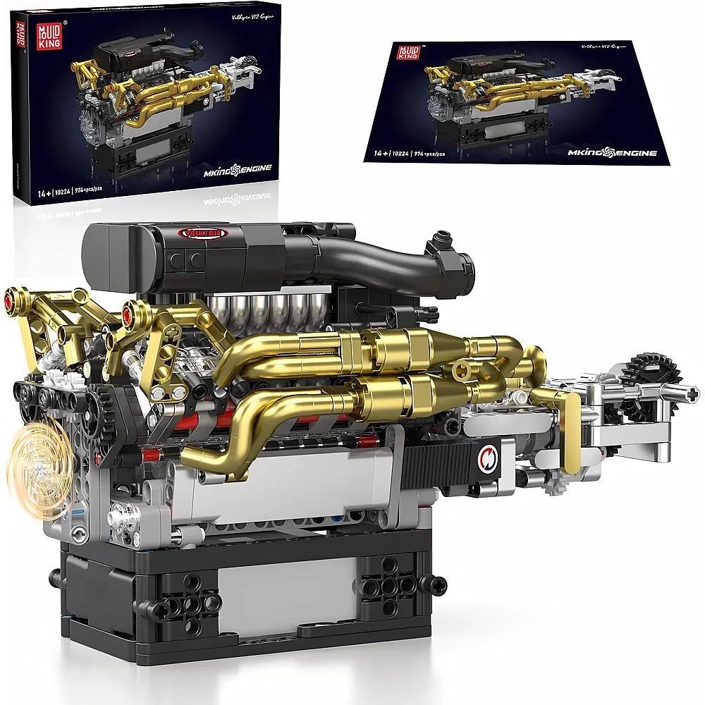 Mould King Engines V12 Motor mit elektrischem Antrieb 10224