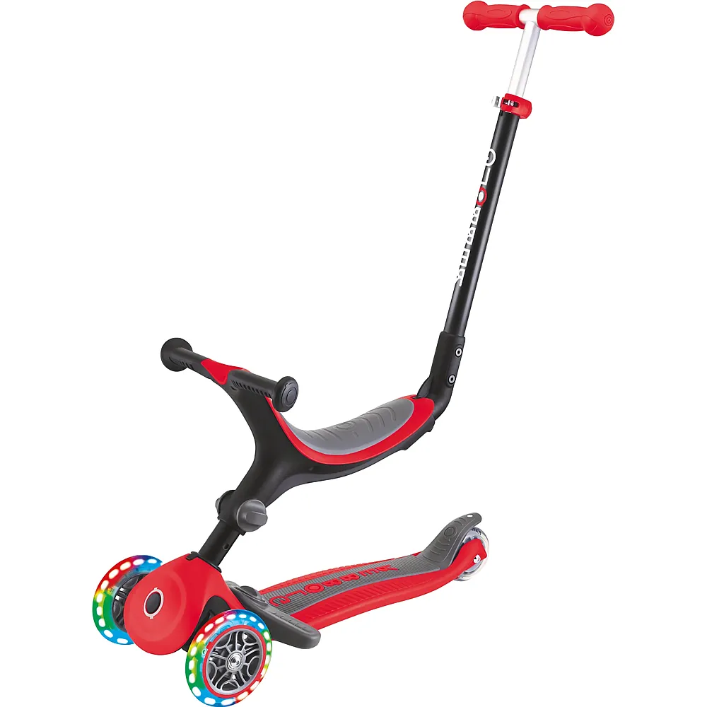 Globber Scooter Go Up Foldable Plus Lights Rot