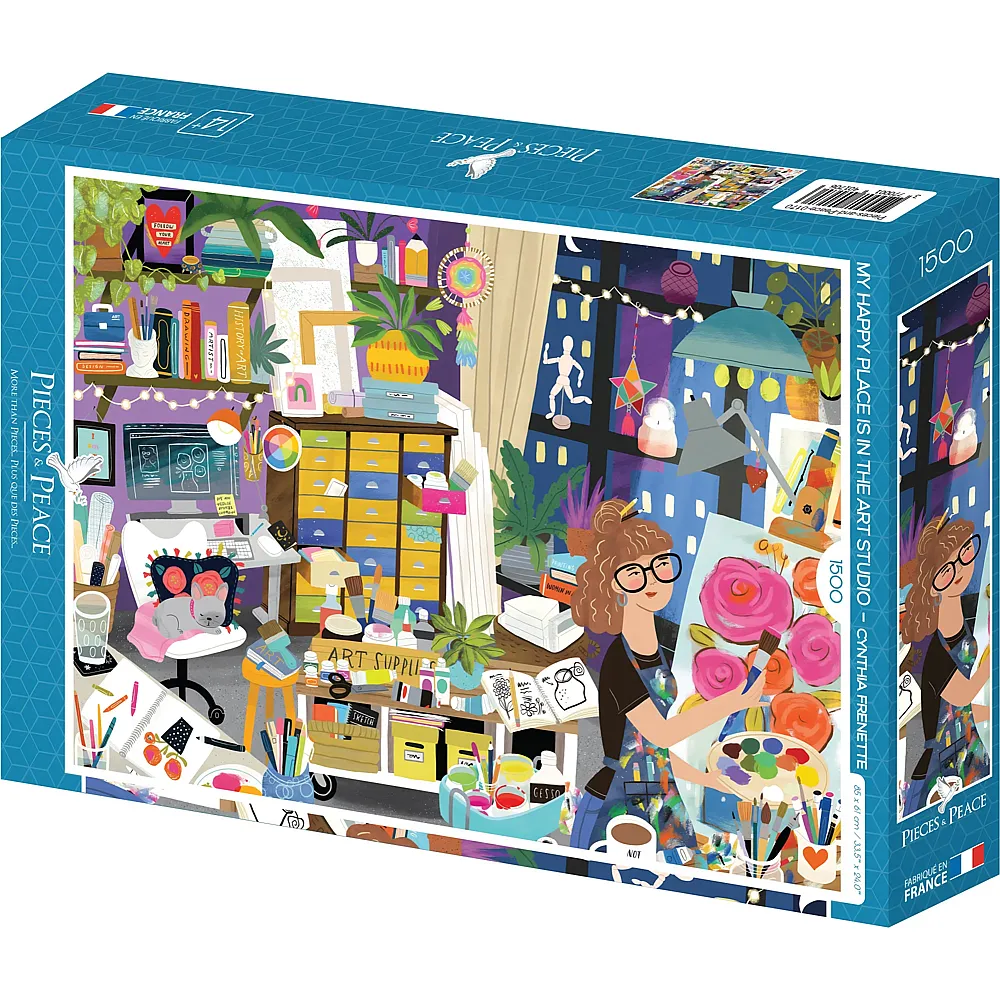 Pieces & Peace Puzzle Mein Lieblingsplatz ist im Kunstatelier - 1500 Teile