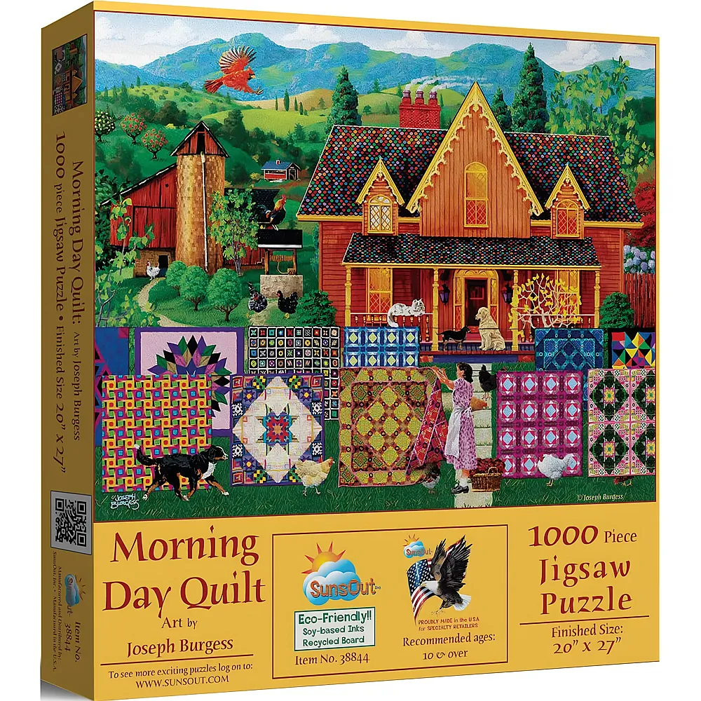 SunsOut Puzzle Joseph Burgess Morning Day Quilt 1000Teile
