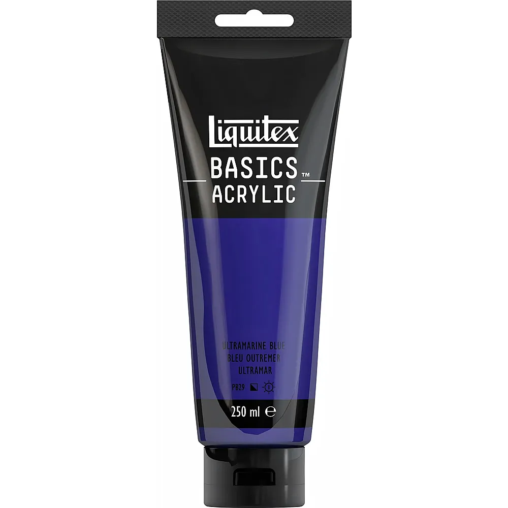 Liquitex Lqx Basics Acrylfarbe 250ml Tube Ultramarinblau