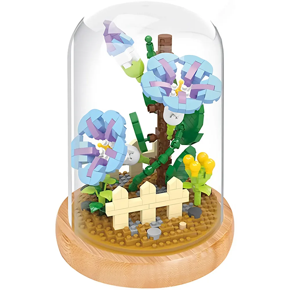 WiseHawk Wise Hawk Bausatz mit Miniaturbl�cken zum Bauen von Blumen. Mit Holzst�nder und Kuppelabdeckung. Blauglocke - Suche
