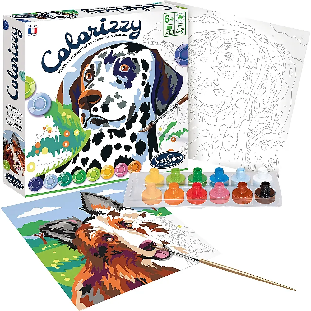 Sentosphere Colorizzy Malen nach Zahlen Hunde