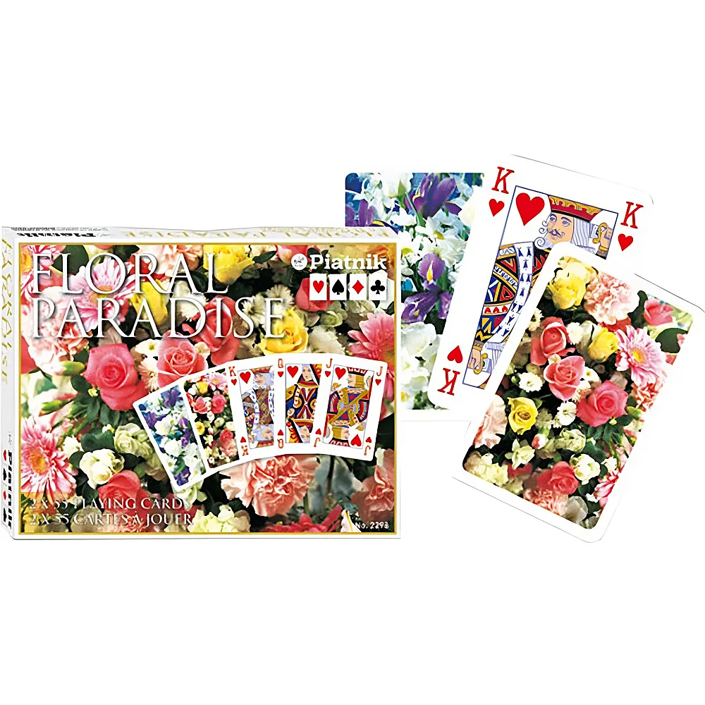 meinspielzeug - Piatnik Designkarten Floral Paradise Pink | Jassen