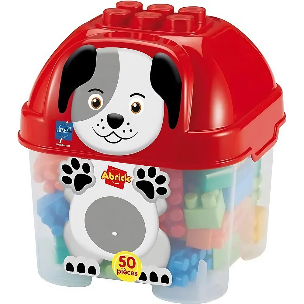 Abrick Bausteine Hund in Aufbewahrungsbox - 50 Teile