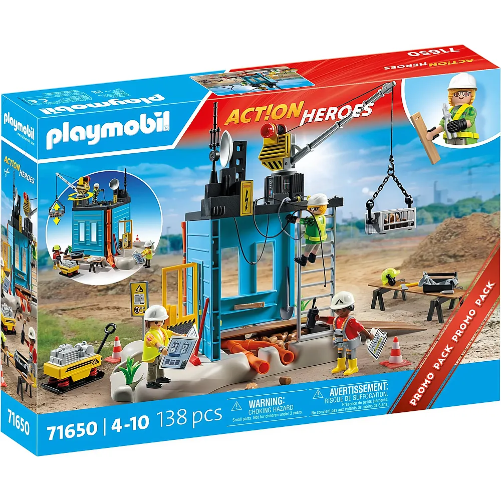 PLAYMOBIL Action Heroes Baustelle 71650