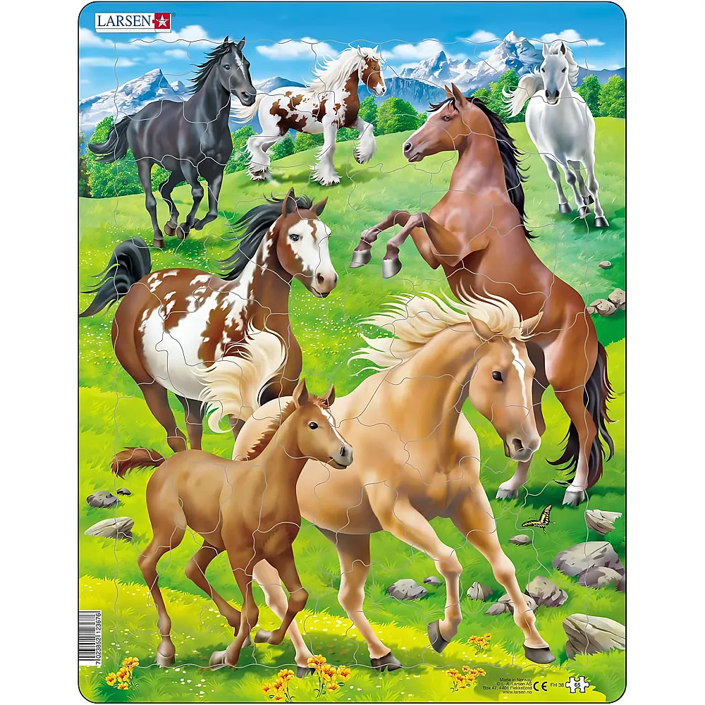 Larsen Puzzle Pferde - 65 Teile