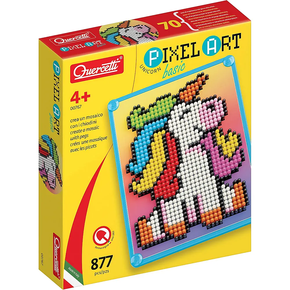 Quercetti Pixel Art Basic Einhorn, 880 St�ck.