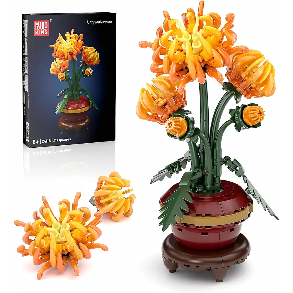 meinspielzeug - Mould King Botanical & Floral Chrysantheme Bonsai 24118 | Klemmbausteine Natur
