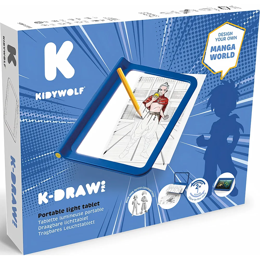 Kidywolf Leuchtende Designtafel blau