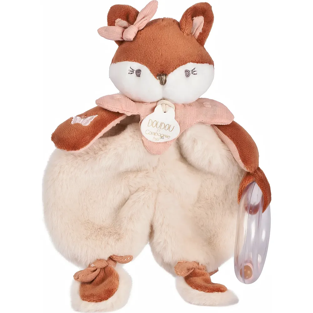 Doudou et Compagnie Mina Schmusetuch mit Rassel 18cm