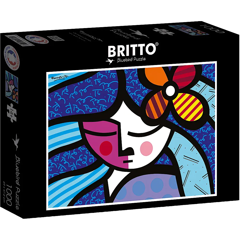 Bluebird Puzzle Romero Britto Girl with flower 1000Teile