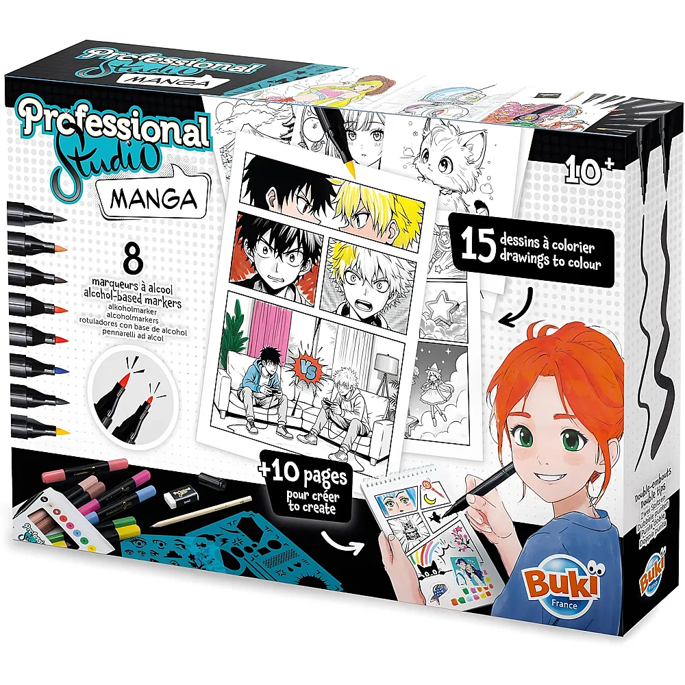 Buki Professional Studio Manga  Kit mit Manga-Zeichenbuch